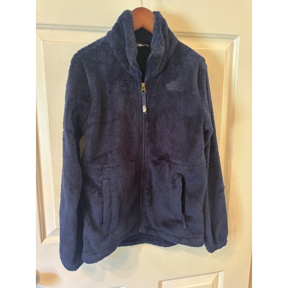 The North Face Girls Osito Fleece Jacket Navy Blue Full Zip Size M 10/12